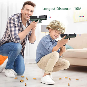 تفنگ اسباب بازی کلت تیر پرتابی پوکه پران Toy Gun مدل ‎XWUK-034_اسباب بازی